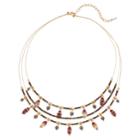 Napier Red Bead & Simulated Pearl Statement Necklace, Women's, Multicolor