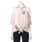 Juniors' Heartsoul Cold Shoulder Shirt, Girl's, Size: Xl, Pink Other