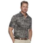 Men's Croft & Barrow&reg; Classic-fit Stretch Crosshatch Button-down Shirt, Size: Large, Grey