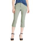 Women's Chaps Twill Capri Pants, Size: 4, Green