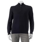 Big & Tall Croft & Barrow&reg; Classic-fit Solid 12gg Quarter-zip Sweater, Men's, Size: 4xb, Black
