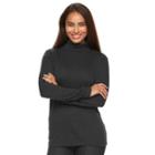 Women's Croft & Barrow&reg; Turtleneck Top, Size: Xl, Black