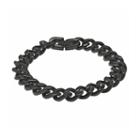 Lynx Black Ion-plated Stainless Steel Curb Chain Bracelet - Men, Size: 9
