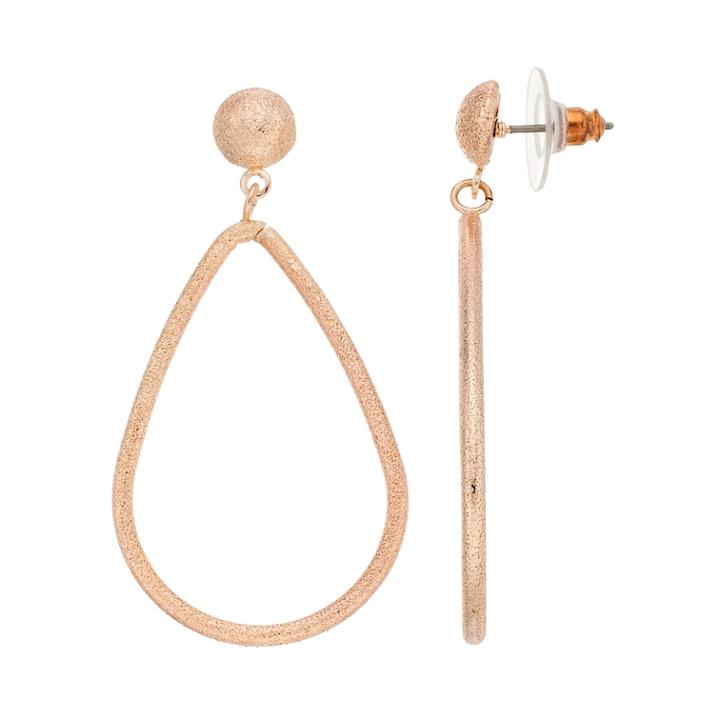 Open Tear Drop Earring, Women's, Light Pink