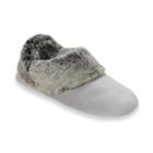 Women's Dearfoams Velour Bootie Slippers, Size: Large, Dark Grey