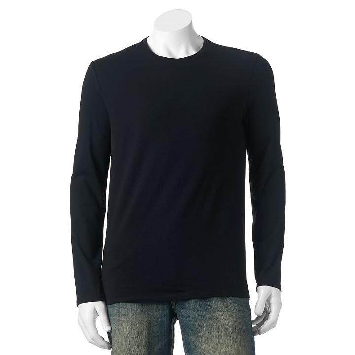 Men's Apt. 9&reg; Modern-fit Core Solid Tee, Size: Small, Black