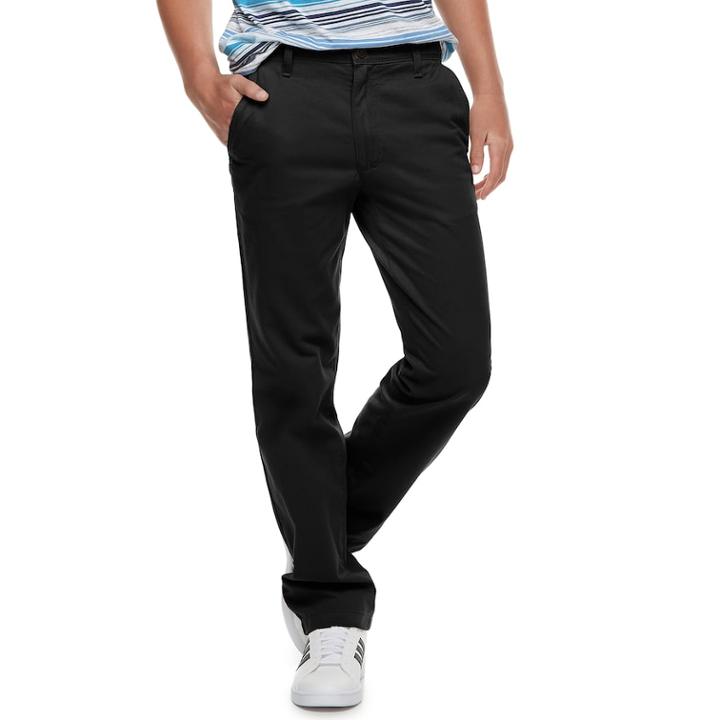 Men's Urban Pipeline&reg; Relaxed Straight-leg Chino Pants, Size: 38x30, Black