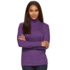 Women's Croft & Barrow&reg; Essential Mockneck Top, Size: Xl, Drk Purple