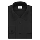 Men's Arrow Athletic-fit Solid Wrinkle-free Spread-collar Dress Shirt, Size: L-34/35, Black