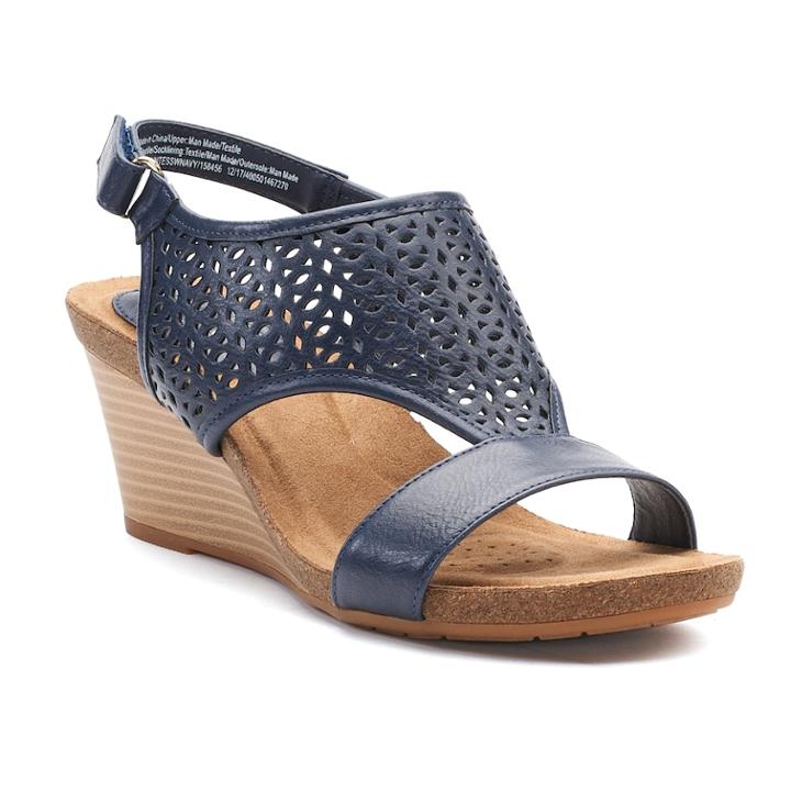 Croft & Barrow&reg; Countess Women's Wedges, Size: 9 Wide, Blue