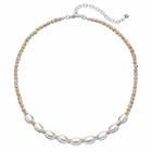 Napier Two Tone Oval Beaded Necklace, Women's, Multicolor
