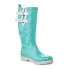 Henry Ferrera Black Stone Women's Water-resistant Rain Boots, Size: 10, Turquoise/blue (turq/aqua)