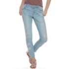 Juniors' Almost Famous Destructed Ankle Jeans, Teens, Size: 13, White