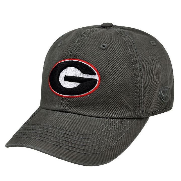 Adult Top Of The World Georgia Bulldogs Crew Baseball Cap, Men's, Grey (charcoal)