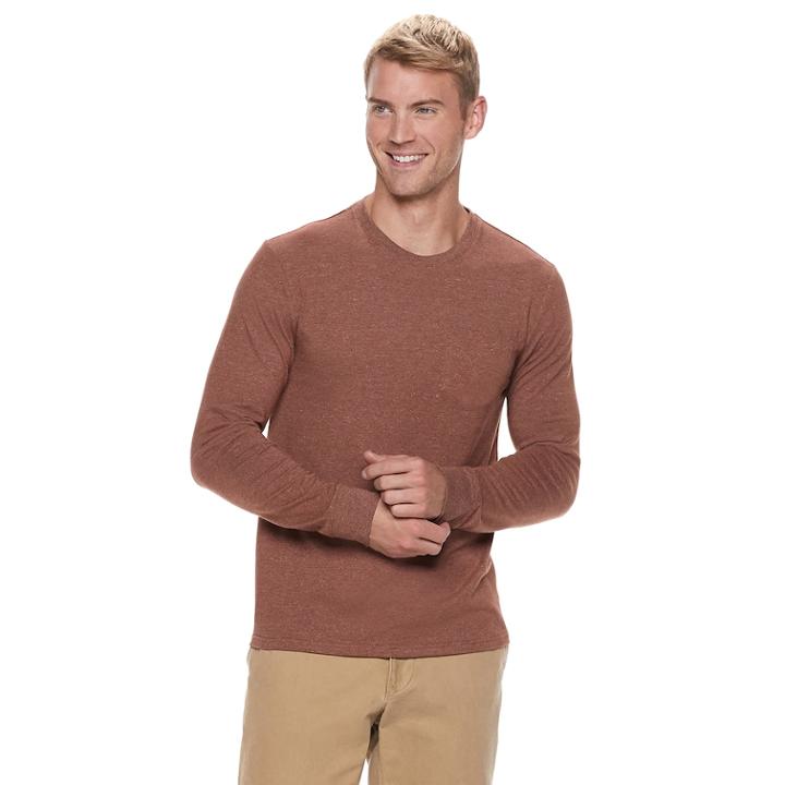 Men's Sonoma Goods For Life&trade; Modern-fit Supersoft Pocket Tee, Size: Small, Dark Brown