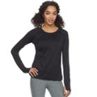 Women's Tek Gear&reg; Long Sleeve Performance Tee, Size: Xl, Black