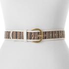 Women's Apt. 9&reg; Straw Striped Belt, Size: Xl, White Oth