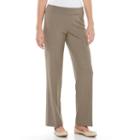 Women's Croft & Barrow&reg; Polished Pull-on Straight-leg Pants, Size: 16 Short, Med Beige