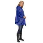 Style Collective Solid Rain Poncho, Women's, Light Blue