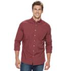 Big & Tall Sonoma Goods For Life&trade; Flexwear Poplin Button-down Shirt, Men's, Size: Xl Tall, Med Red