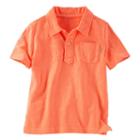Boys 4-12 Oshkosh B'gosh&reg; Solid Jersey Polo, Boy's, Size: 10, Orange