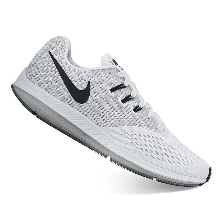 Nike Air Zoom Winflo 4 Men's Running Shoes, Size: 9.5, White