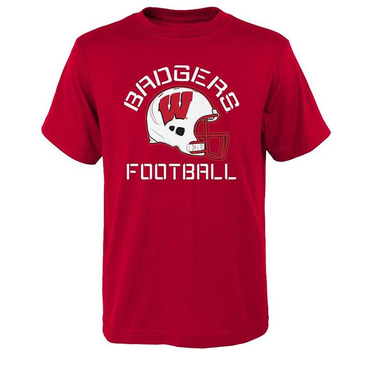 Boys 8-20 Wisconsin Badgers University Performance Tee, Boy's, Size: L(14/16), Red