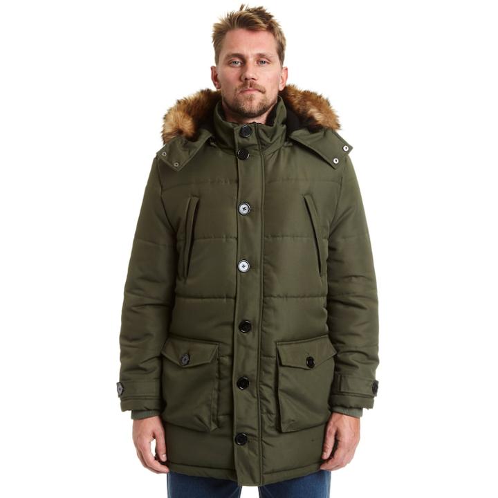 Big & Tall Excelled Faux-fur Hooded Parka, Men's, Size: 4xb, Green