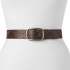 Women's Relic Floral Embossed Reversible Belt, Size: Small, Grey (charcoal)