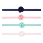 Baby Girl Carter's 4-pack Flower Headbands, Size: 0-6 Months, Multicolor