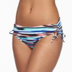Women's Apt. 9&reg; Striped Ruched Scoop Bottoms, Size: Xxl, Tahoe Stripe