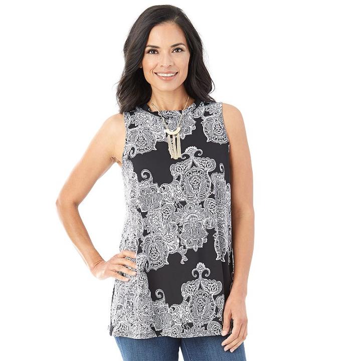 Women's Ab Studio Print Swing Tank, Size: Regular, Ovrfl Oth