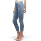 Women's Rock & Republic&reg; Kashmiere Ripped Crop Skinny Jeans, Size: 2, Light Blue