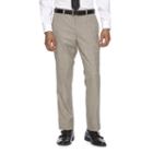 Men's Wd. Ny Slim-fit Tan Plaid Flat-front Suit Pants, Size: 29x32, Beig/green (beig/khaki)