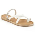 Sonoma Goods For Life&trade; Crisscross Braided Espadrille Sandals, Women's, Size: Xl, White