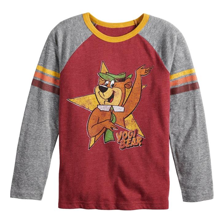 Boys 4-12 Jumping Beans&reg; Retro Yogi Bear Raglan Graphic Tee, Size: 12, Med Red
