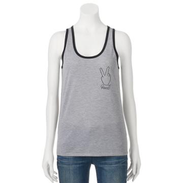Juniors' The Print Shop Peace Graphic Tank, Girl's, Size: Xl, Oxford