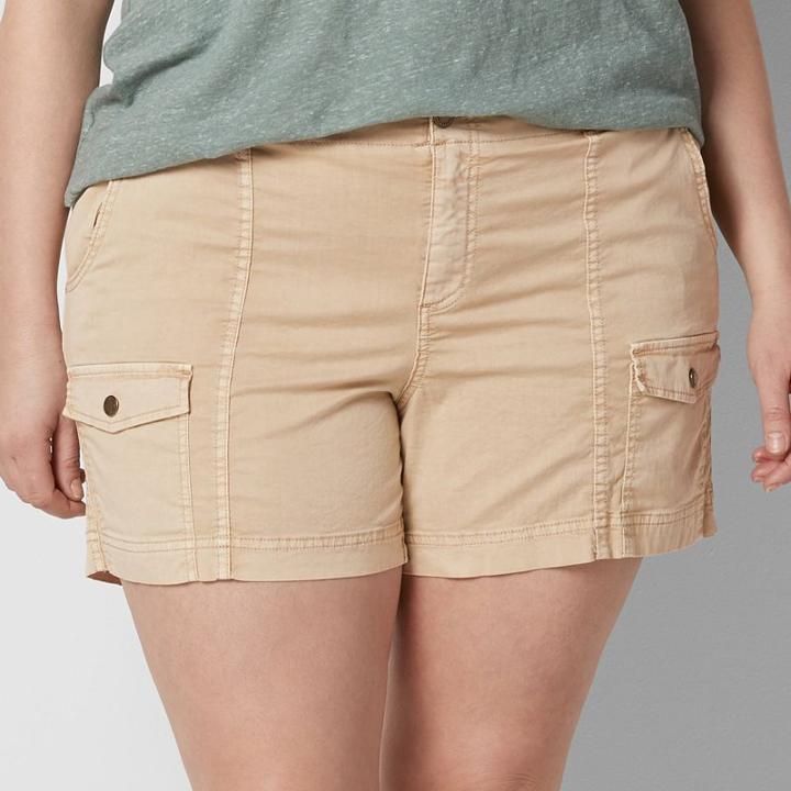 Plus Size Sonoma Goods For Life&trade; Comfort Waist Cargo Shorts, Women's, Size: 20 W, Light Grey