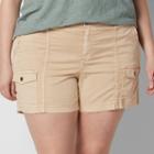 Plus Size Sonoma Goods For Life&trade; Comfort Waist Cargo Shorts, Women's, Size: 20 W, Light Grey
