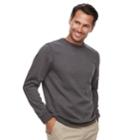 Men's Croft & Barrow&reg; Classic-fit Easy-care Stretch Fleece Sweatshirt, Size: Large, Dark Grey
