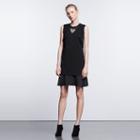 Petite Simply Vera Vera Wang Simply Noir Mock-layer Shift Dress, Women's, Size: M Petite, Black