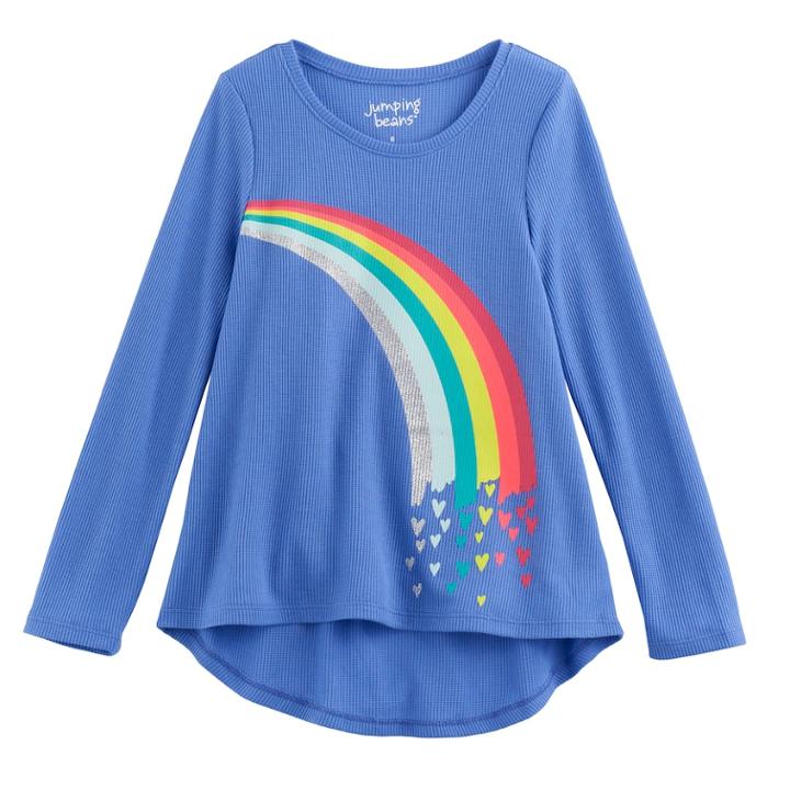 Girls 4-10 Jumping Beans&reg; High-low Tunic, Size: 6, Blue (navy)