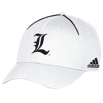 Adult Adidas Louisville Cardinals Coach Flex-fit Cap, Men's, Size: S/m, White