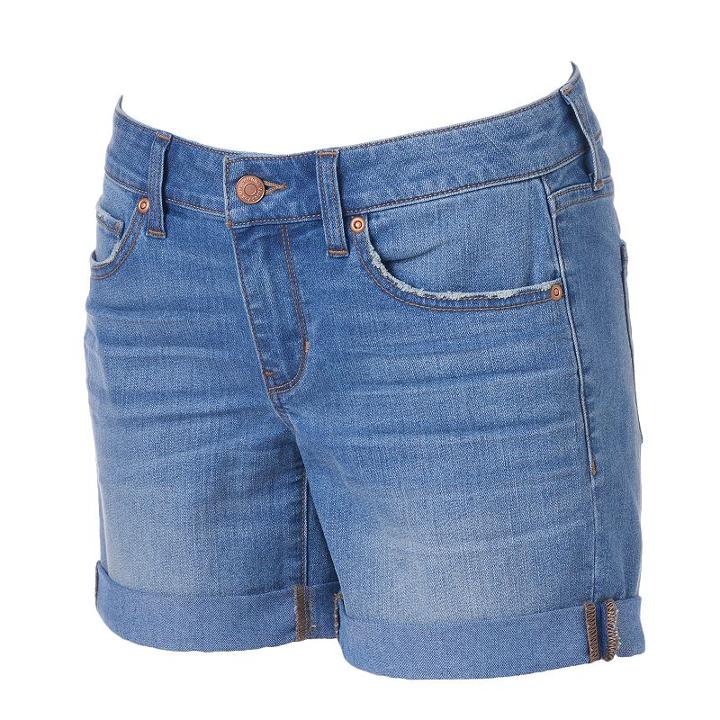 Women's Sonoma Goods For Life&trade; Jean Boyfriend Shorts, Size: 16, Blue Other
