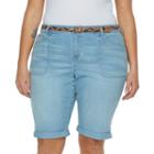 Plus Size Gloria Vanderbilt Rachel Bermuda Jean Shorts, Women's, Size: 24 W, Med Blue