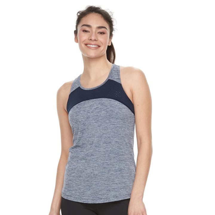 Women's Fila Sport&reg; Melange Twist Back Tank, Size: Large, Dark Blue