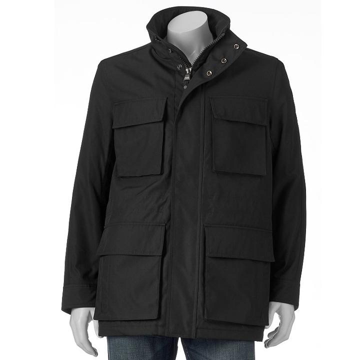 Men's Am Studio By Andrew Marc City Jacket, Size: Medium, Black