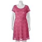 Juniors' Plus Size Wrapper Lace A-line Dress, Teens, Size: 1xl, Lt Orange
