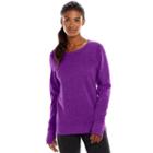 Women's Tek Gear&reg; Fleece Crewneck Sweatshirt, Size: Small, Drk Purple
