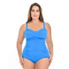 Plus Size Croft & Barrow&reg; Body Sculptor Control One-piece Swimsuit, Women's, Size: 22 W, Med Blue